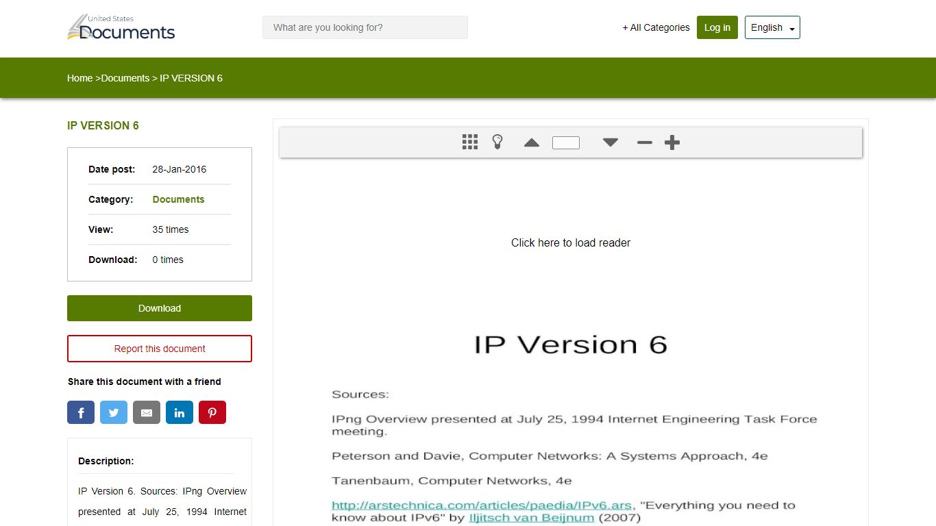 IP Version 6 - [PPT Powerpoint]