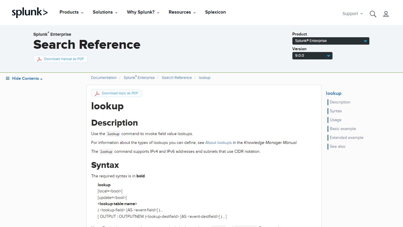 lookup - Splunk Documentation